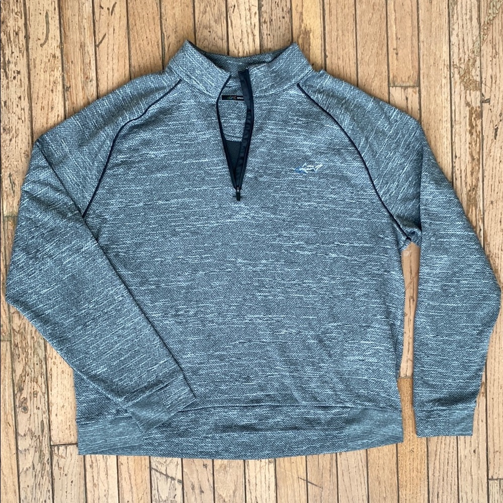 Heather Grey Greg Norman Quarter-Zip Long Sleeve Pullover